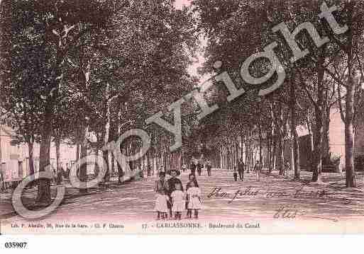 Ville de CARCASSONNE, carte postale ancienne