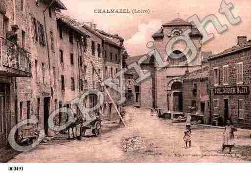 Ville de CHALMAZEL, carte postale ancienne