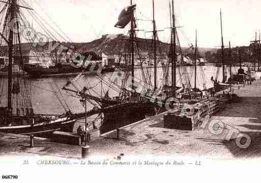 Ville de CHERBOURG, carte postale ancienne