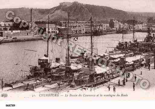 Ville de CHERBOURG, carte postale ancienne