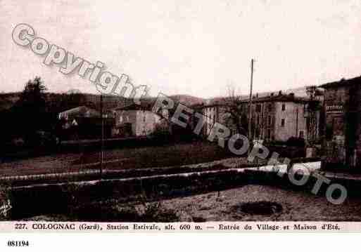 Ville de COLOGNAC, carte postale ancienne