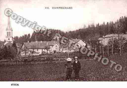 Ville de DAMPRICHARD, carte postale ancienne