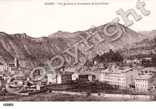 Ville de DIGNELESBAINS, carte postale ancienne