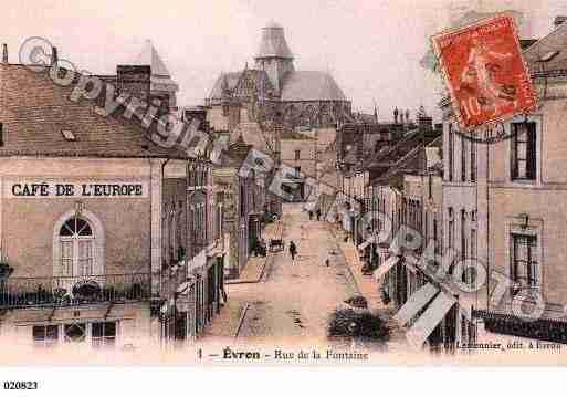 Ville de EVRON, carte postale ancienne