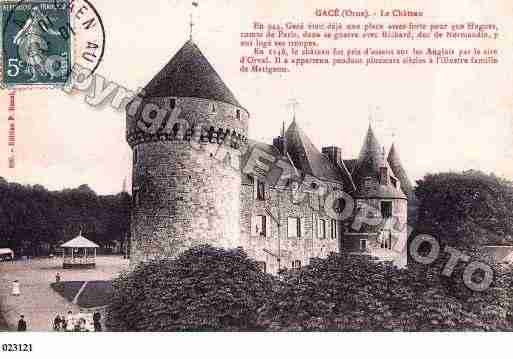 Ville de GACE, carte postale ancienne