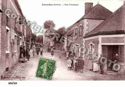 Ville de LAVARDIN, carte postale ancienne