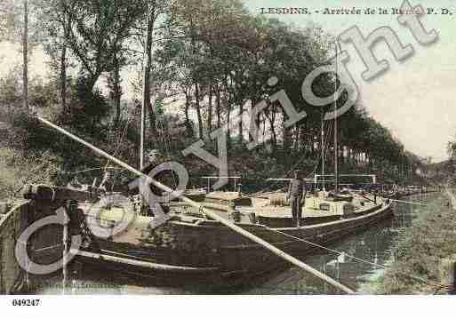 Ville de LESDINS, carte postale ancienne