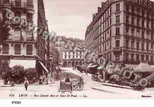 Ville de LYON, carte postale ancienne