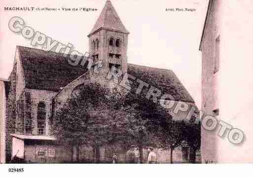 Ville de MACHAULT, carte postale ancienne