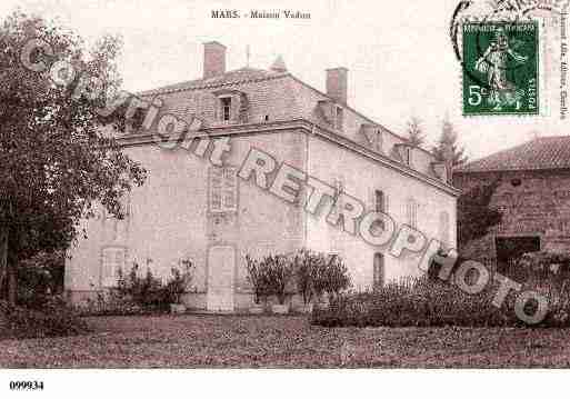 Ville de MARS, carte postale ancienne