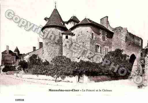 Ville de MENNETOUSURCHER, carte postale ancienne