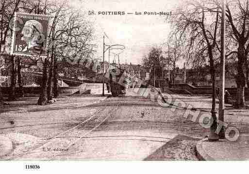 Ville de POITIERS, carte postale ancienne