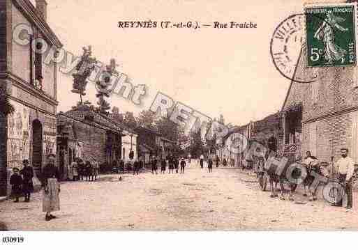 Ville de REYNIES, carte postale ancienne