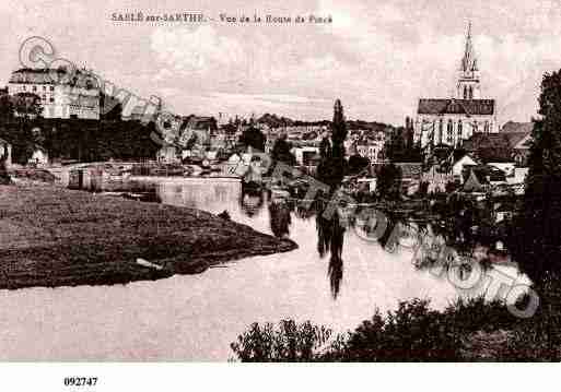 Ville de SABLESURSARTHE, carte postale ancienne