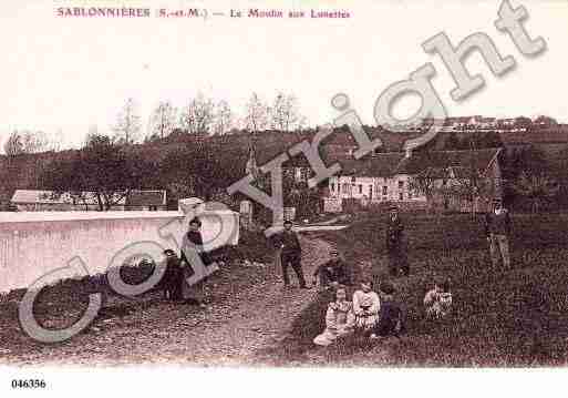 Ville de SABLONNIERES, carte postale ancienne