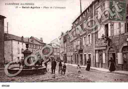 Ville de SAINTAGREVE, carte postale ancienne