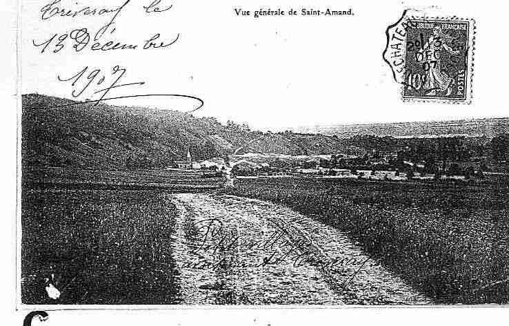 Ville de SAINTAMANDSURORNAIN, carte postale ancienne