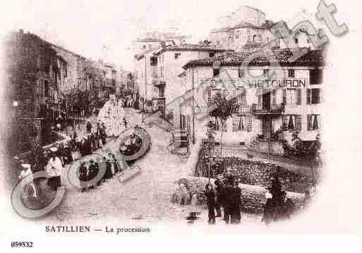 Ville de SATILLIEU, carte postale ancienne
