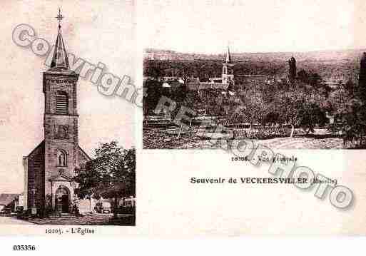 Ville de VECKERSVILLER, carte postale ancienne