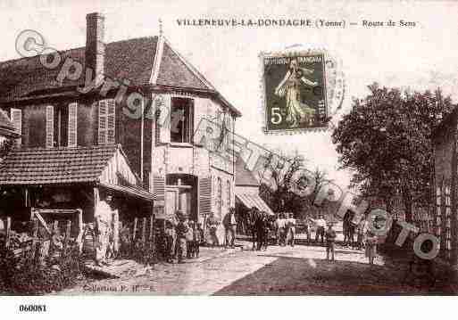 Ville de VILLENEUVELADONDAGRE, carte postale ancienne