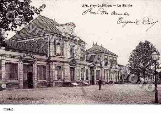 Ville de VIRYCHATILLON, carte postale ancienne