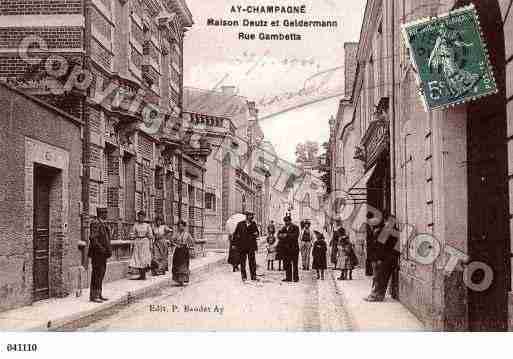 Ville de AY, carte postale ancienne