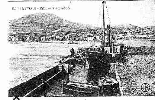 Ville de BANYULS, carte postale ancienne