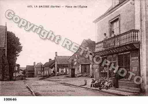 Ville de BAZOGE(LA), carte postale ancienne