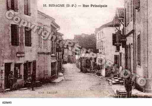 Ville de BIDACHE, carte postale ancienne