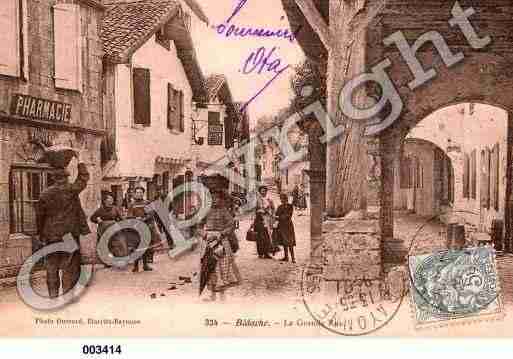 Ville de BIDACHE, carte postale ancienne