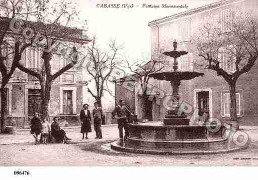 Ville de CABASSE, carte postale ancienne