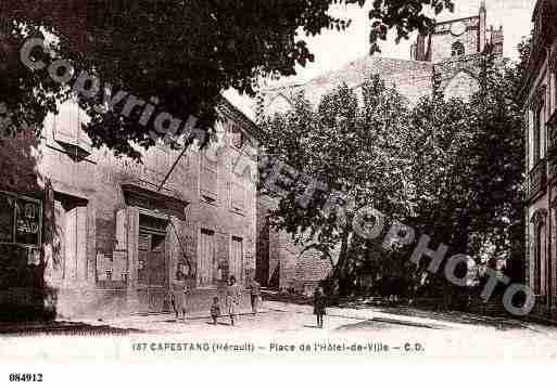 Ville de CAPESTANG, carte postale ancienne