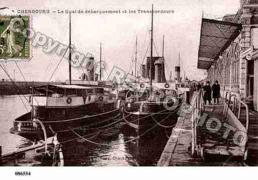 Ville de CHERBOURG, carte postale ancienne