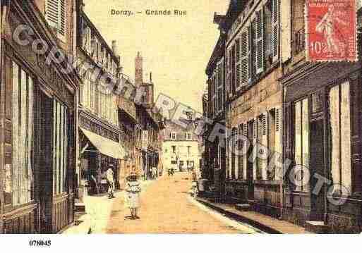 Ville de DONZY, carte postale ancienne