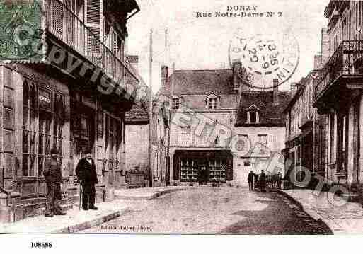 Ville de DONZY, carte postale ancienne