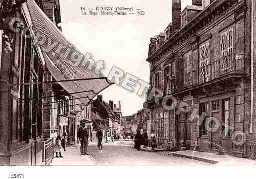 Ville de DONZY, carte postale ancienne