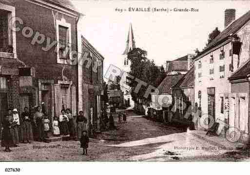 Ville de EVAILLE, carte postale ancienne