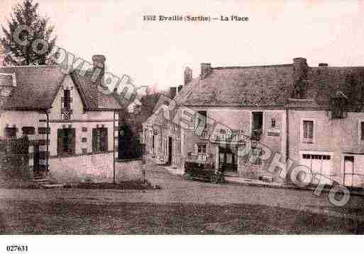 Ville de EVAILLE, carte postale ancienne