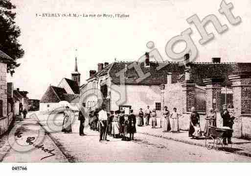 Ville de EVERLY, carte postale ancienne