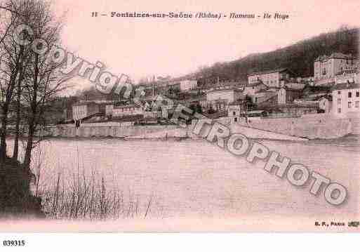 Ville de FONTAINESSURSAONE, carte postale ancienne