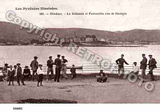 Ville de HENDAYE, carte postale ancienne