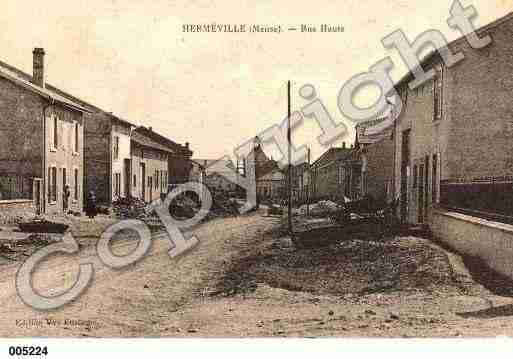Ville de HERMEVILLEENWOEVRE, carte postale ancienne