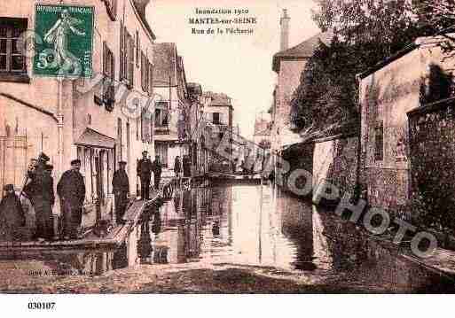 Ville de MANTES, carte postale ancienne