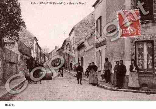 Ville de MARINES, carte postale ancienne