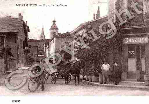 Ville de MEXIMIEUX, carte postale ancienne