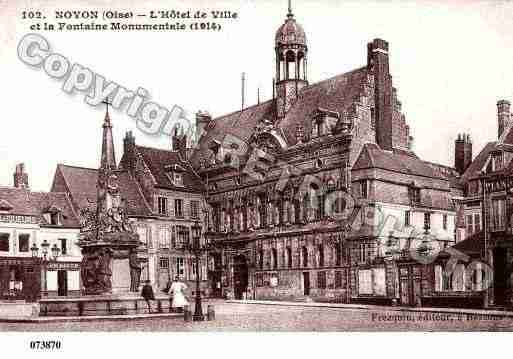 Ville de NOYON, carte postale ancienne