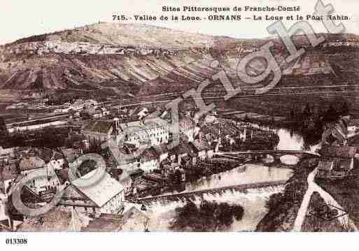 Ville de ORNANS, carte postale ancienne