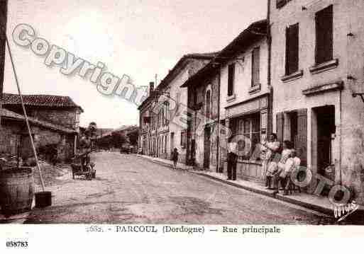 Ville de PARCOUL, carte postale ancienne