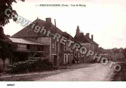 Ville de PERVENCHERES, carte postale ancienne