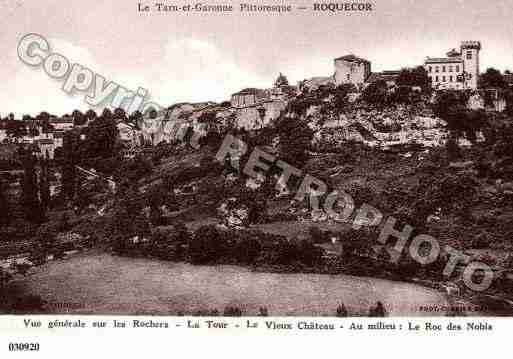 Ville de ROQUECOR, carte postale ancienne